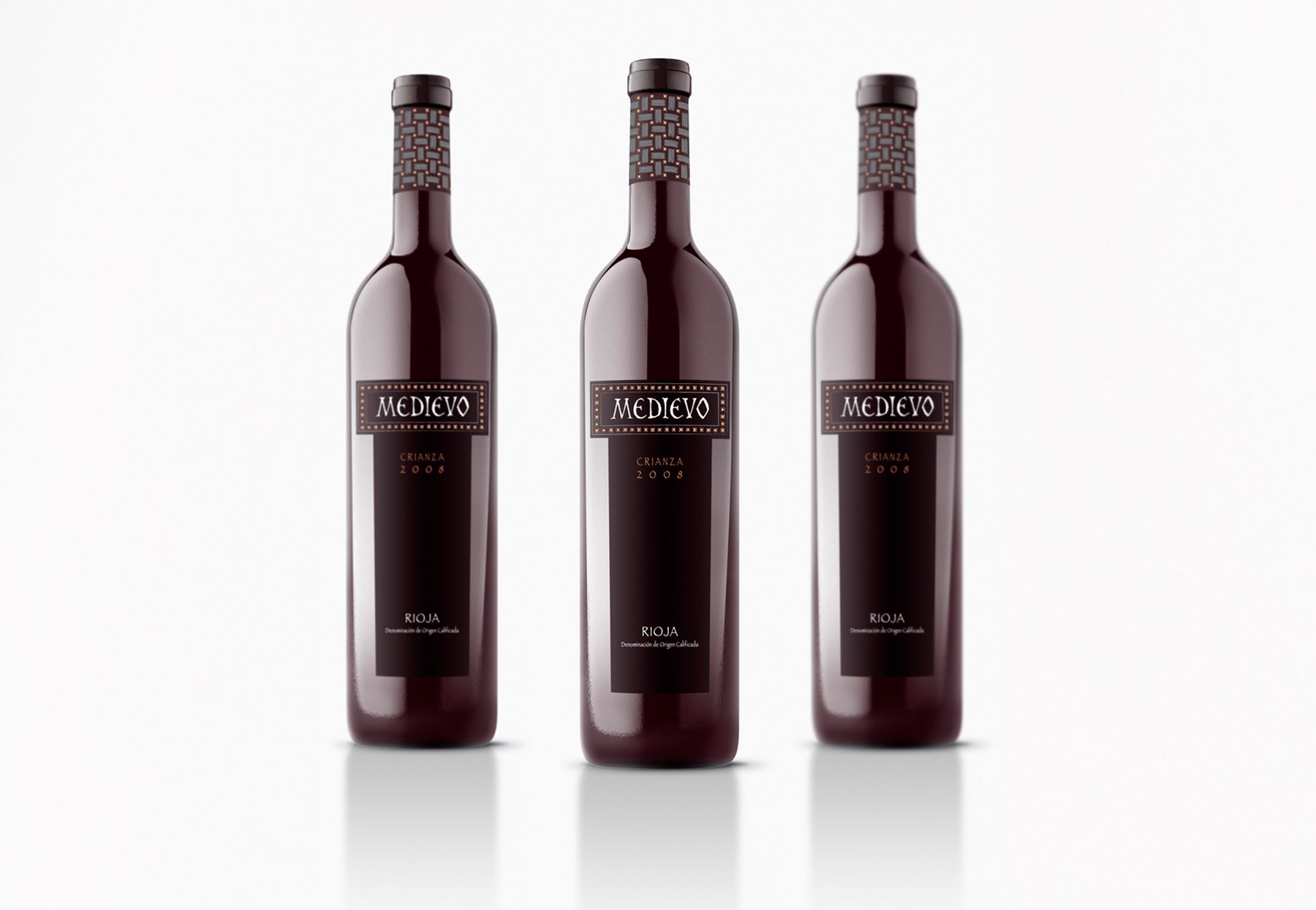 diseño botella de vino etiqueta capsula